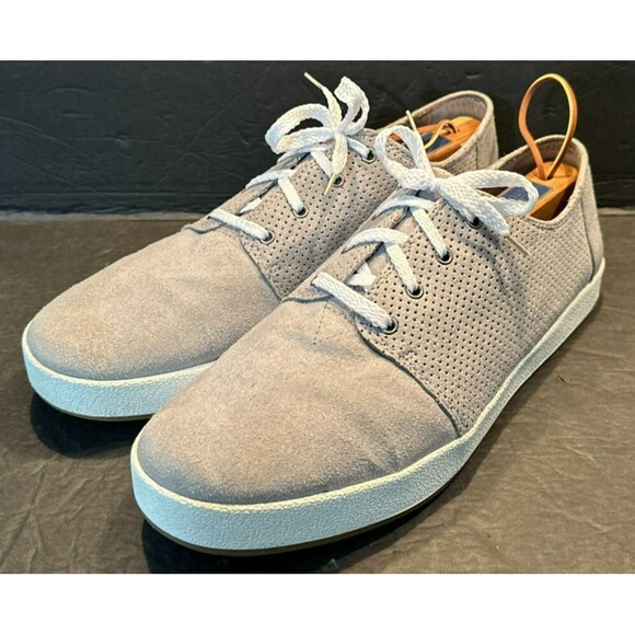 Toms Other - TOMS Payton Perforated Drizzle Gray Suede Lace Up Casual Sneakers  Size 10.5